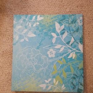 Floral Blue and Green Scrapbook Album